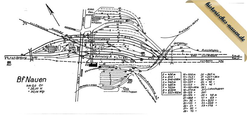 Gleisplan um 1950
