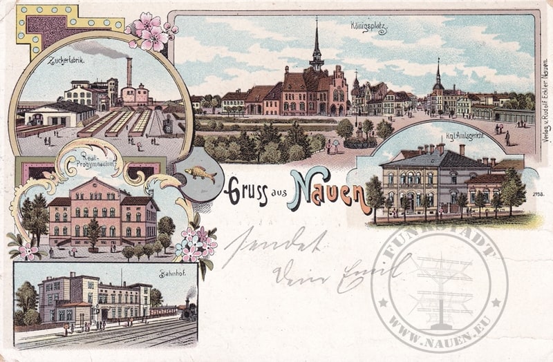 Postkarte von Nauen um 1900